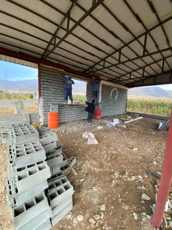 مرحله ششم: دیوارچینی محیطی و دیوار چینی اتاق ها مرحله ششم: دیوارچینی محیطی و دیوار چینی اتاق ها