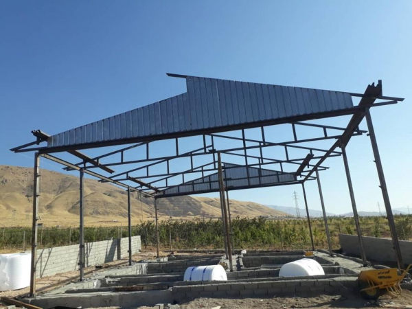 مرحله چهارم: اجرای اسکلت و سقف